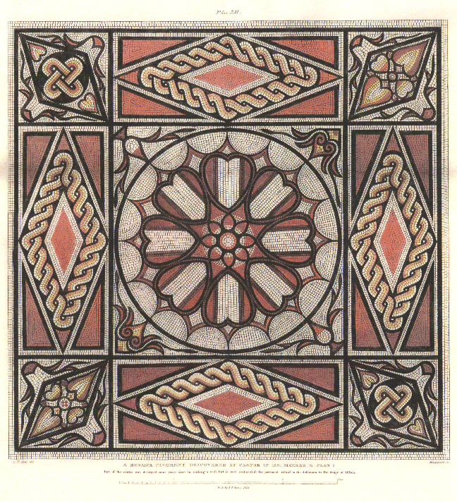 A Mosaic Pavement, discovered at Castor, in 1821